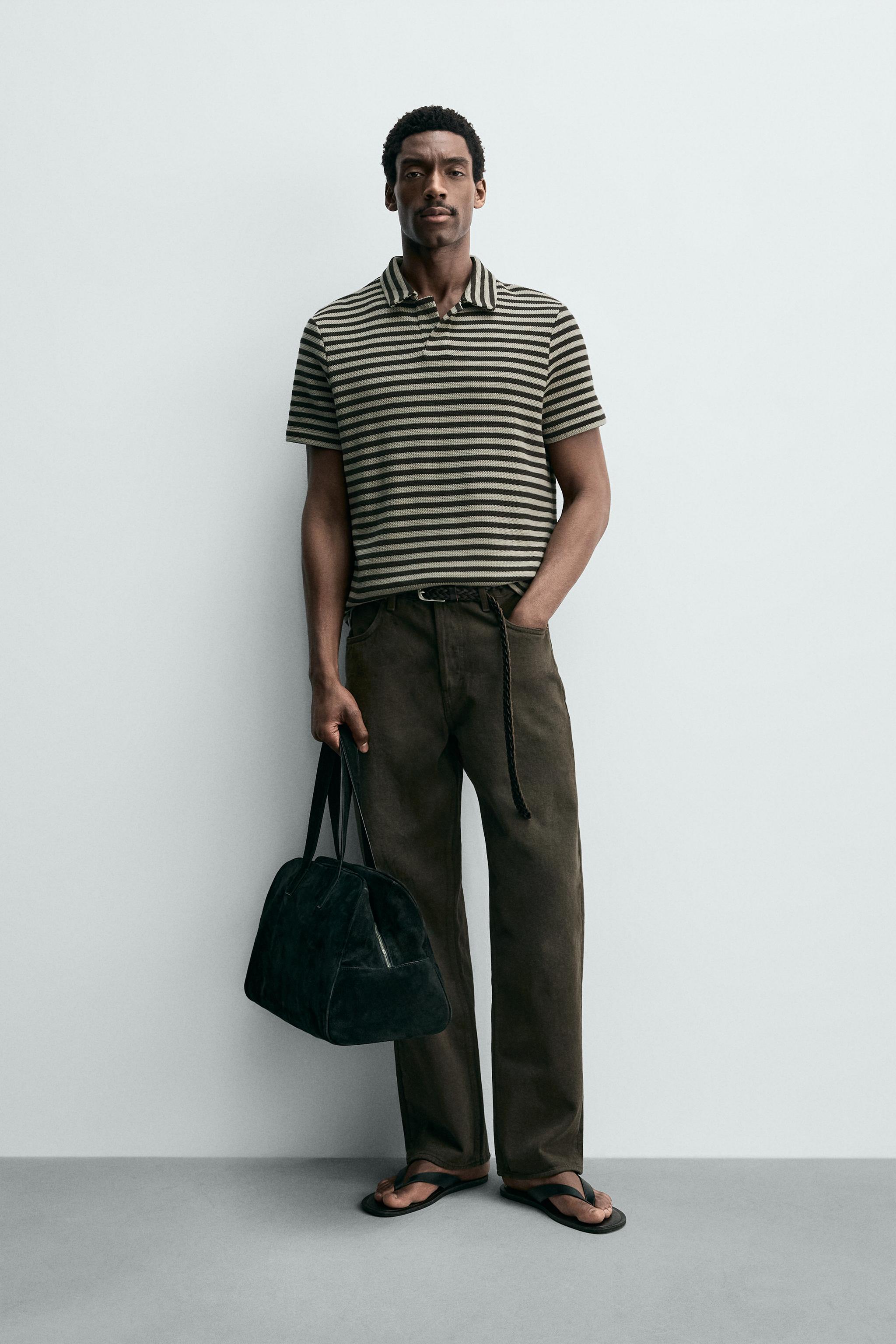 REGULAR FIT TEXTURED POLO